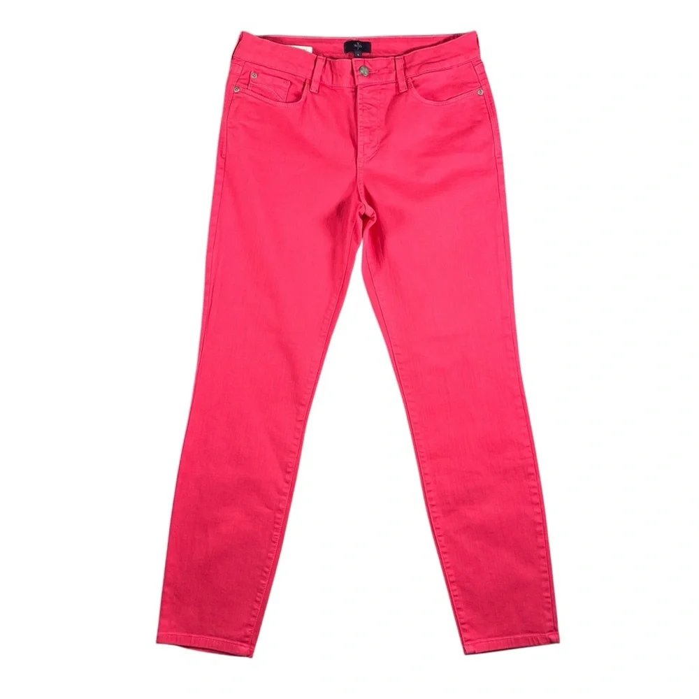 NYDJ Women's Clarissa Ankle Pink Jeans Size 6 Lift Tuck Technology - Picture 1 of 10